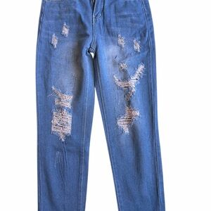 Distressed Blue Women's Jeans